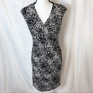 Evan Picone Black Label Size 4 Black White Sheath